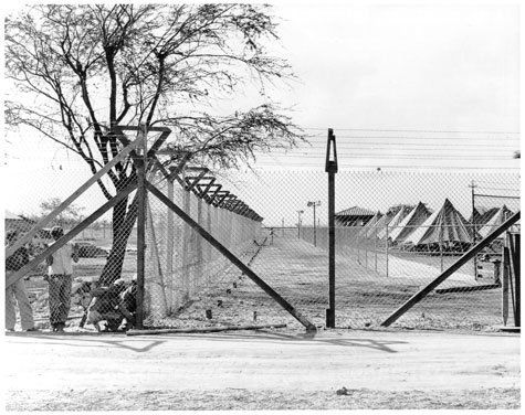 Sand Island detention center, 1942.